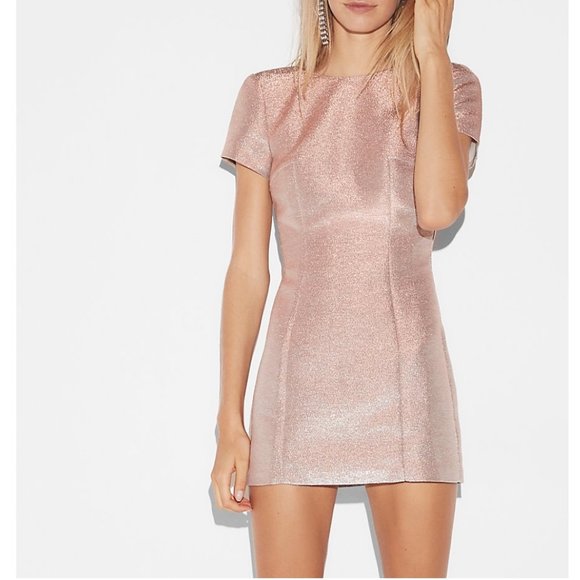 Express Dresses Nwt Rosegold Shimmer Cocktail Dress Express S